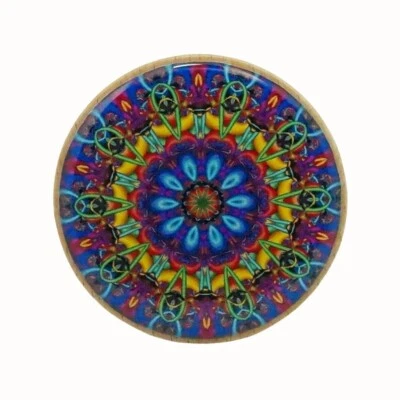 Gancho de pared de madera gancho para abrigo hecho a mano colgante de pared arco iris mandala Foto 1 de 3