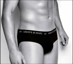 6 Slip Uomo Armata Di Mare In Cotone Elasticizzato Con Elastico Esterno Con Logo - Foto 1 di 5