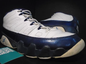 2002 NIKE AIR JORDAN IX 9 RETRO LOW WHITE BLUE PEARL NAVY UNC BRED 303895-142 10 - Picture 1 of 12