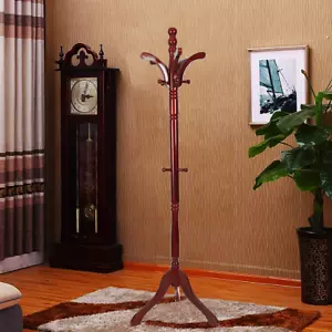 Kleiderständer Garderobenständer Jackenständer Standgarderobe Holz Vintage Antik - Bild 1 von 11