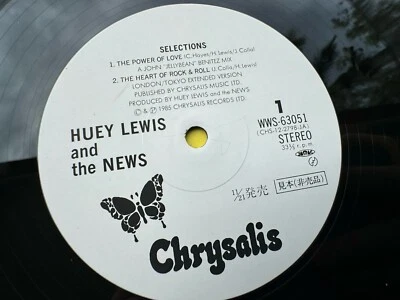 Huey Lewis And The News Selections EP Vinyl 1985, Japan Pressing  NM PROMO - Image 1 of 4