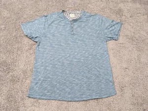 Method Henley Shirt Men's Extra Large Short Sleeves Blue Pullover - Picture 1 of 8