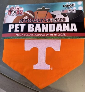 All Star Dogs TENNESSEE VOLUNTEERS Pet Bandana Size Large up to 30" Orange NEW - Picture 1 of 4