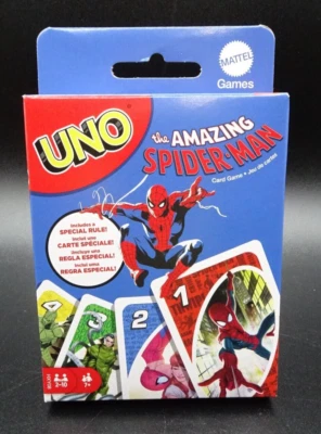 2023 UNO Mattel  "The Amazing Spider-Man" Edition Card Game w/ Special Rules New - Image 1 of 4