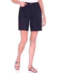 Pantalones Cortos Karen Scott Bermudas Marina Carga Pierna Recta Pequeños 16P Nuevos con Etiquetas - Imagen 1 de 1