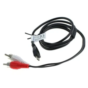 Adapter Kabel micro USB Stecker auf 2 x Cinchstecker Verstärker - Picture 1 of 1