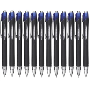 NEW 12x Uni-Ball SXN210 Jetstream Retractable Rollerball Pen Medium 1.0mm Blue - Bild 1 von 1