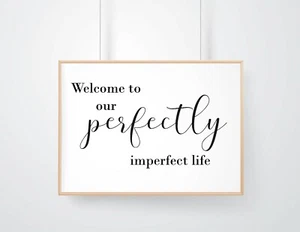 Family Perfectly Imperfect Typography A4 Poster Print PO413 - Bild 1 von 1