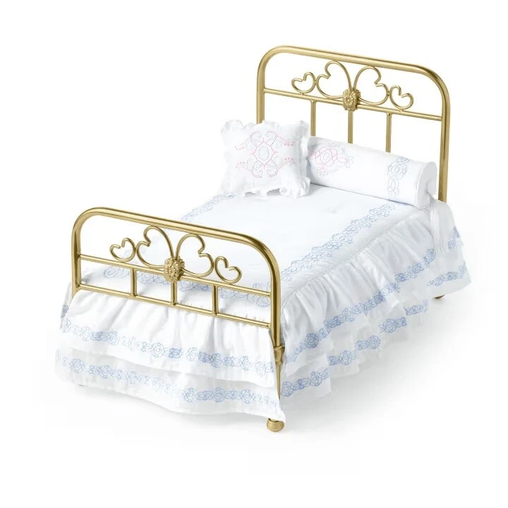 American Girl Rebecca's Bed & Bedding New Metal Gold - Image 1 of 1