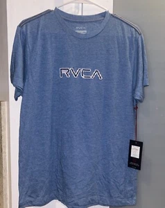 RVCA Blue Glitch Bit T Shirt Men’s Small NEW - Picture 1 of 8