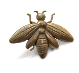 Antique épingle miel abeille couleur bronze émail