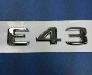 CHROME * E43 * TRUNK LETTERS EMBLEM BADGE FOR MERCEDES BENZ AMG E-CLASS - Picture 1 of 2