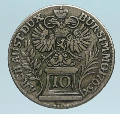 Moeda austríaca Kreuzer antiga genuína 1763 ÁUSTRIA com rainha Maria Teresa i83400 - Imagem 1 de 3