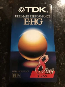 TDK E-HG T-160 SELTEN VERSIEGELT LEER VHS BAND SOUND & FARBE EXTRA HOCHWERTIG - Bild 1 von 4