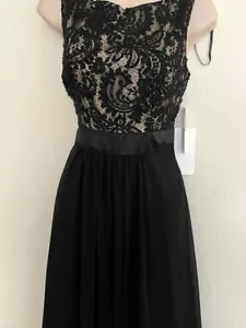 Vestido de encaje negro sin mangas Eliza J EJ3M5552 talla 10 $485 #189 - Imagen 1 de 4