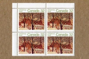 CANADA 1983 CHRISTMAS NOEL 32¢ (Top Left) Corner block POSTAGE STAMPS - Picture 1 of 1