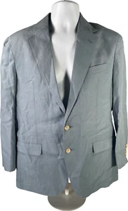 Giacca blazer uomo Polo by Ralph Lauren blu misto lino 2 bottoni - 40R - Foto 1 di 3
