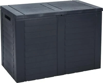Garden Storage Box Weather Resistant Lid Easy Assemble Outdoor Tool Chest 170L - Image 1 of 2