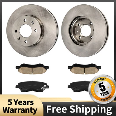 Kit de rotores de disco delanteros y pastillas de freno de 255,9 mm para Hyundai Accent Kia Rio 2012-2017 Foto 1 de 4