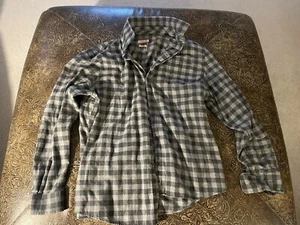 Johnnie-O Hemd Herren XL kariert Hangin Out Flanell Langarm Button Down schwarz/weiß - Bild 1 von 3