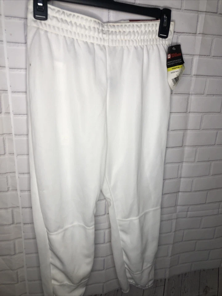 Pantalones de béisbol Wilson juveniles grandes blancos cintura elástica nuevos con etiquetas Foto 1 de 4