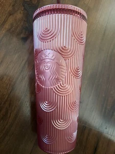 Starbucks - Pink Pearl Shell Siren Scales Venti Tumbler 24 oz Fall 2023 - Picture 1 of 5