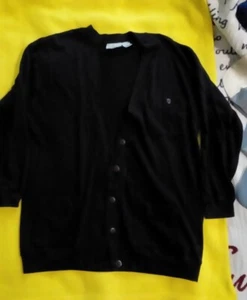 Women's Black Cardigan Sweater Size M - Picture 1 of 4