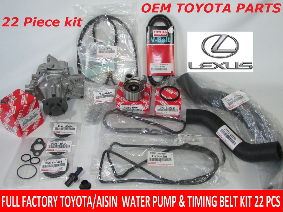 全新 LEXUS GS300 1998 至 2000 全厂丰田 22 件定时皮带套件 带泵 — 第 1/1 张图片