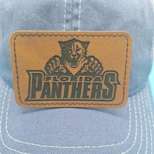 Florida Panthers Leather Iron On Patch For Hats And Clothes 3x2 - Picture 1 of 1