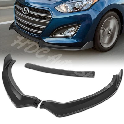 Parachoques delantero negro mate para Hyundai Elantra GT 2013-2017 hatchback alerón labio Foto 1 de 4