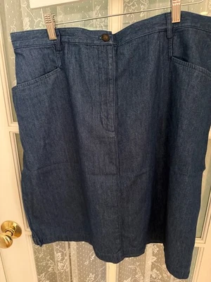 Karen Scott Talla 18 Mujer Algodón Falda Nueva 24 Pulgadas Bolsillos Superior A Inferior Elástico Foto 1 de 4