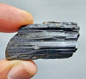 183 Crt Natural Black Tourmaline Crystal Healing Rough Black Tourmaline Specimen - Picture 1 of 7
