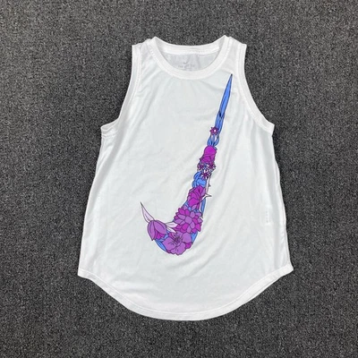 Nike Dri-FIT Victory Legend Tank Top Girls White Big Logo DQ4381-100 Size Medium - Image 1 of 4