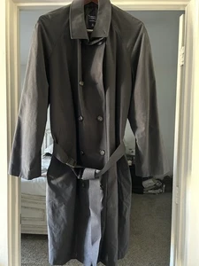 New Black Mens Lined Rain Coat 46 Long Round tree & Yorke - Picture 1 of 10