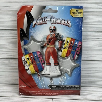 Power Rangers тема воздушный шар букет 5 изделий мальчиков детей день рождения вечеринки украшение - Изображение 1 из 4