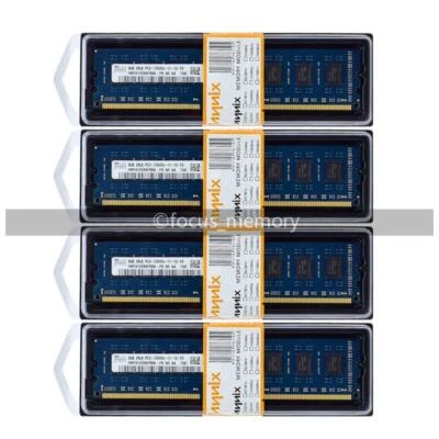 Hynix Neue 32GB (4x 8 GB) DDR3 1600 MHz PC3-12800 DIMM Desktop Speicher 240-pin - Bild 1 von 4