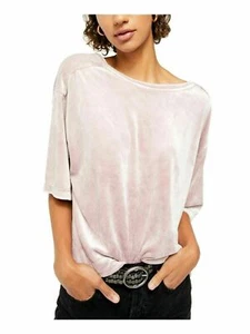 Free People Womens Purple Low Cut 3/4 Sleeve Crew Neck T-Shirt Size Medium - Picture 1 of 1