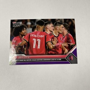 2023 Topps Now MLS 127 ST LOUIS CITY FC ON TOP ON WESTERN CONF 3-0 PURPLE  21/25