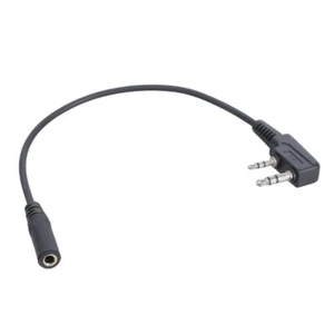 Easy to Use 2 Pin To 3.5mm Headset Adapter Cable For UV5R BF-888S Two Way Radios - Zdjęcie 1 z 8