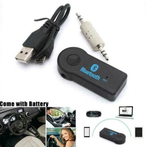 3.5mm USB Wireless Bluetooth Aux Stereo Audio Music Mini Receiver New - Afbeelding 1 van 12