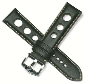 RALLY COOPER SPORT LEATHER WATCH STRAP 18MM 20MM 22MM ROCHET FRANCE - Picture 1 of 6