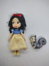 DISNEY STORE Animators Collection SNOW WHITE 5" toddler doll + squirrel friend