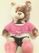 Build A Bear Beige Brown Bear Plush Stuffed Animal with Outfit & Slippers 18"