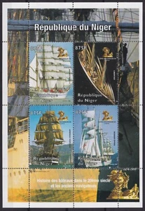 F-EX49003 NIGER MNH 1998 SAILING MERCHANT SHIP FISHING WHALE. - Picture 1 of 1
