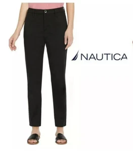 👖NAUTICA SIZE 6/28 Ankle-Length Tencel STRETCH Black Cropped Jeans-Pants MB - Picture 1 of 8
