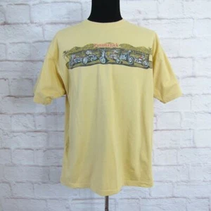 T-shirt Panama Jack uomo taglia XXL gialla grafica tiki bar moto - Foto 1 di 5