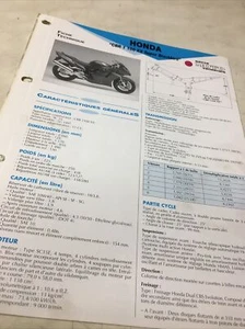 Honda CBR1100XX Super Blackbird SC35 97 Ficha Técnica Moto Rmt Stay CBR1100 Xx - Imagen 1 de 4