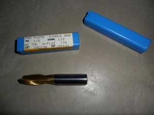 1/2 VHM 2 FLÖTEN ZENTRIERFRÄSER EINSCHAFTFRÄSER VERZINNT VON NIAGARA  - Bild 1 von 3