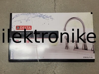 Brand NEW Delta 21902LF-SS Lewiston Two Handle Kitchen Faucet Spray Stainless - Image 1 of 3