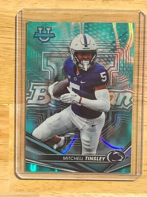 2022 Bowman's Best Mitchell Tinsley Turquoise Blue Chrome Refractor RC/199 - Image 1 of 2